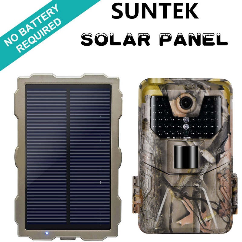 Trail Camera Solar Panel Powered - 屋外防水ソーラー充電器,1700mah,リチウム電池,トレイル,狩猟,ソーラーパネル,充電器,電力システム