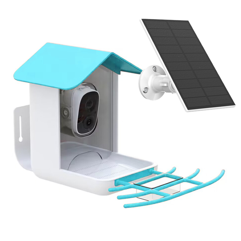 Bird Feeder Camera Wifi Smart Ai - 新しい屋外ワイヤレススマートAI識別バッテリー式鳥の巣箱給餌器WifiネットワークカメラIP（ソーラーパネルとメモリカード付き）