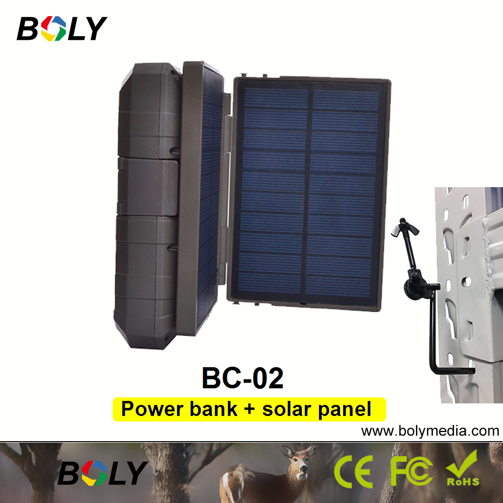 Trail Camera Solar Panel Powered - Boly BC-02-携帯電話のバッテリー充電器と付属品,ソーラーパネル,ハンティングとトレイル用,カメラアクセサリー,18650バッテリーは含まれていません