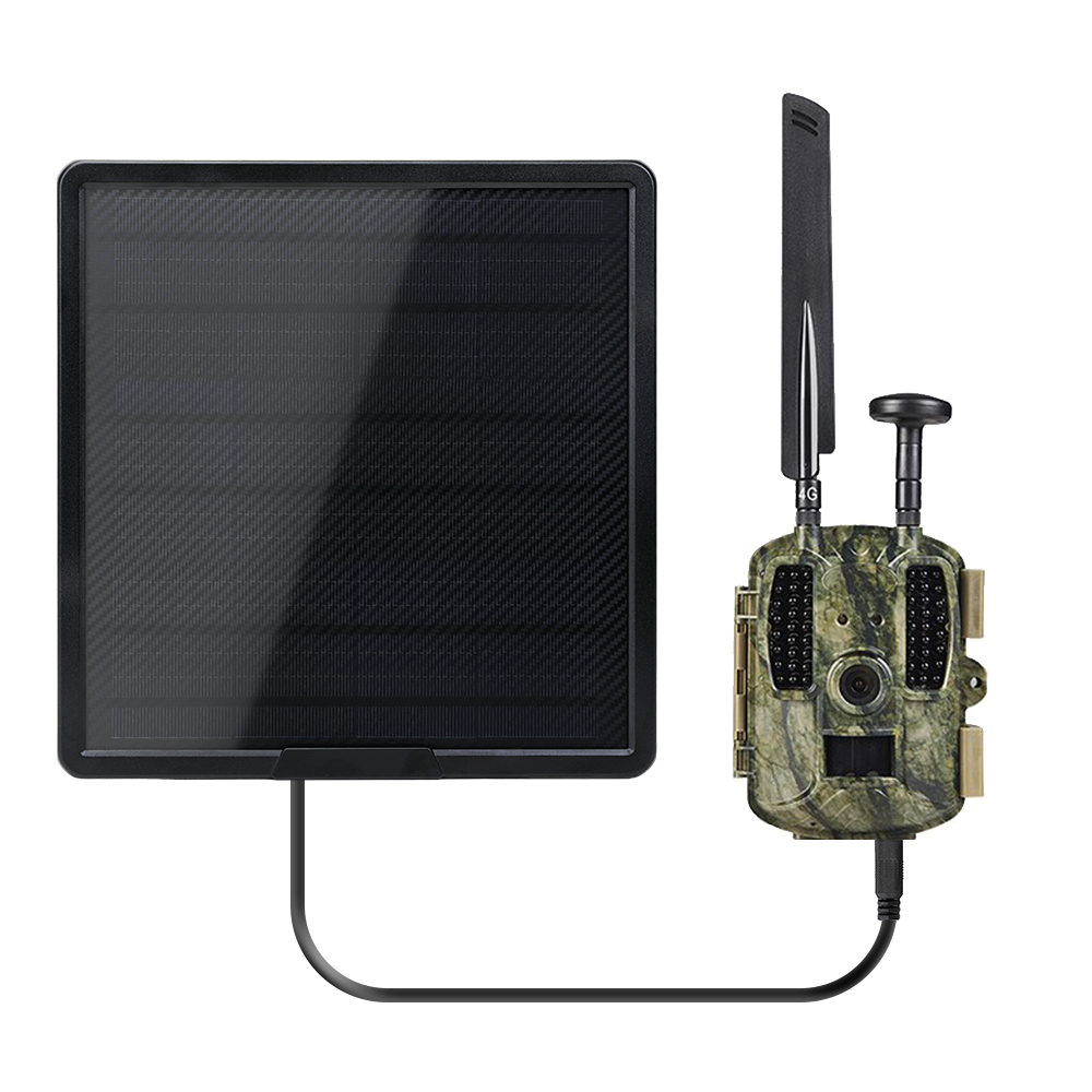 Trail Camera Solar Panel Powered - 大容量ソーラーパワーパック,ip66タイプc,急速充電ソーラーパネルキット,4Gトレイルハンティング用,セキュリティカメラ,25000mah