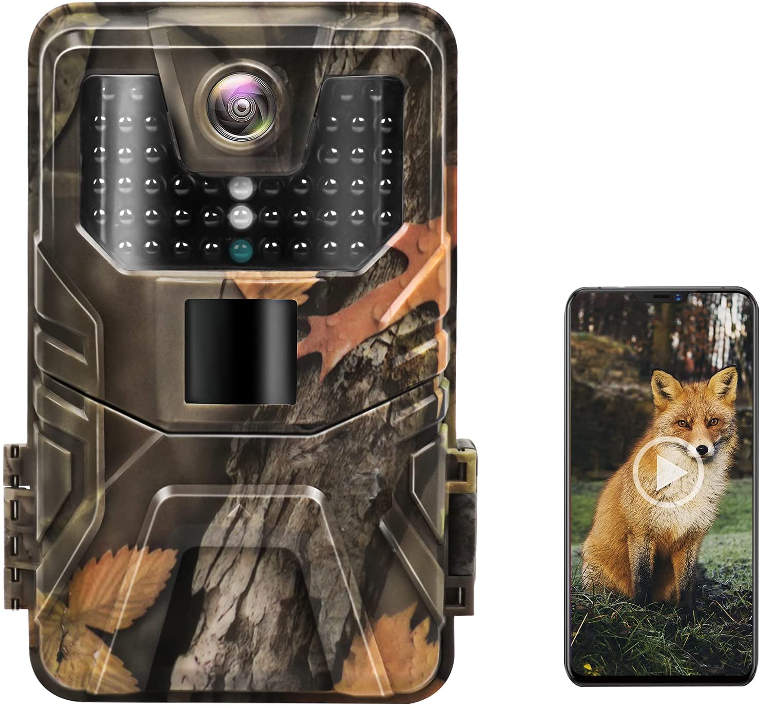 Trail Camera Wifi Bluetooth App Control - Wifiライブストリームトレイルカメラ4 18k 30MP appのbluetooth制御狩猟カメラナイトビジョンWIFI900PRO野生生物監視