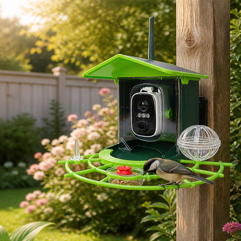 スマートWi-Fiカメラ搭載のソーラー式バードフィーダー。4 - Bird Feeder Camera Wifi Smart Ai のレビューと価格