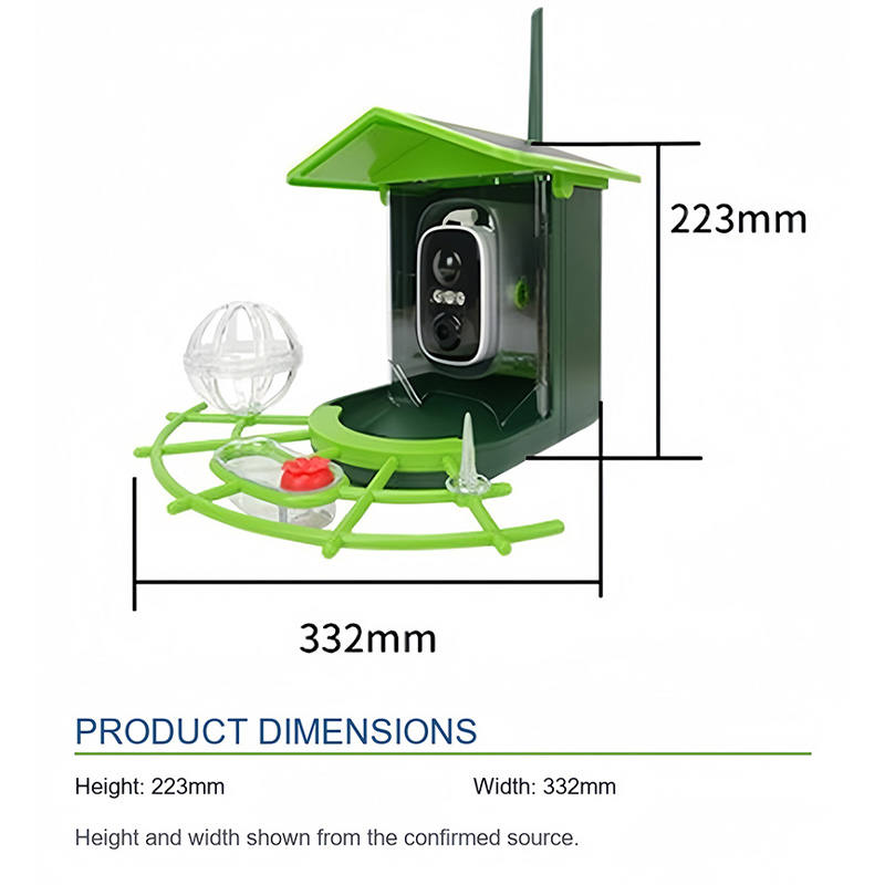 スマートWi-Fiカメラ搭載のソーラー式バードフィーダー。4 - Bird Feeder Camera Wifi Smart Ai のレビューと価格