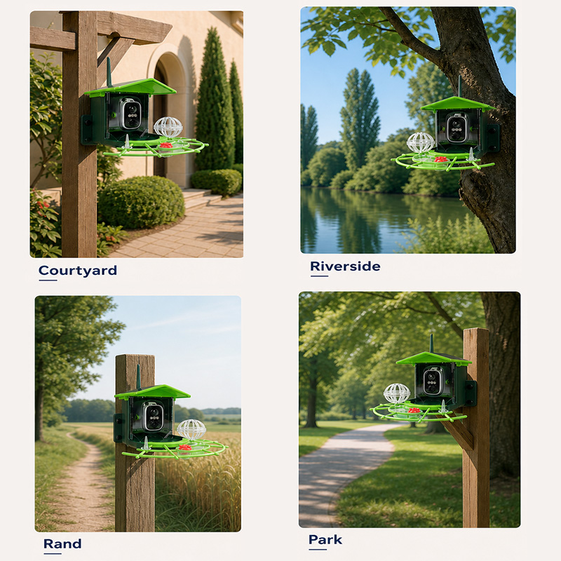 スマートWi-Fiカメラ搭載のソーラー式バードフィーダー。4 - Bird Feeder Camera Wifi Smart Ai のレビューと価格