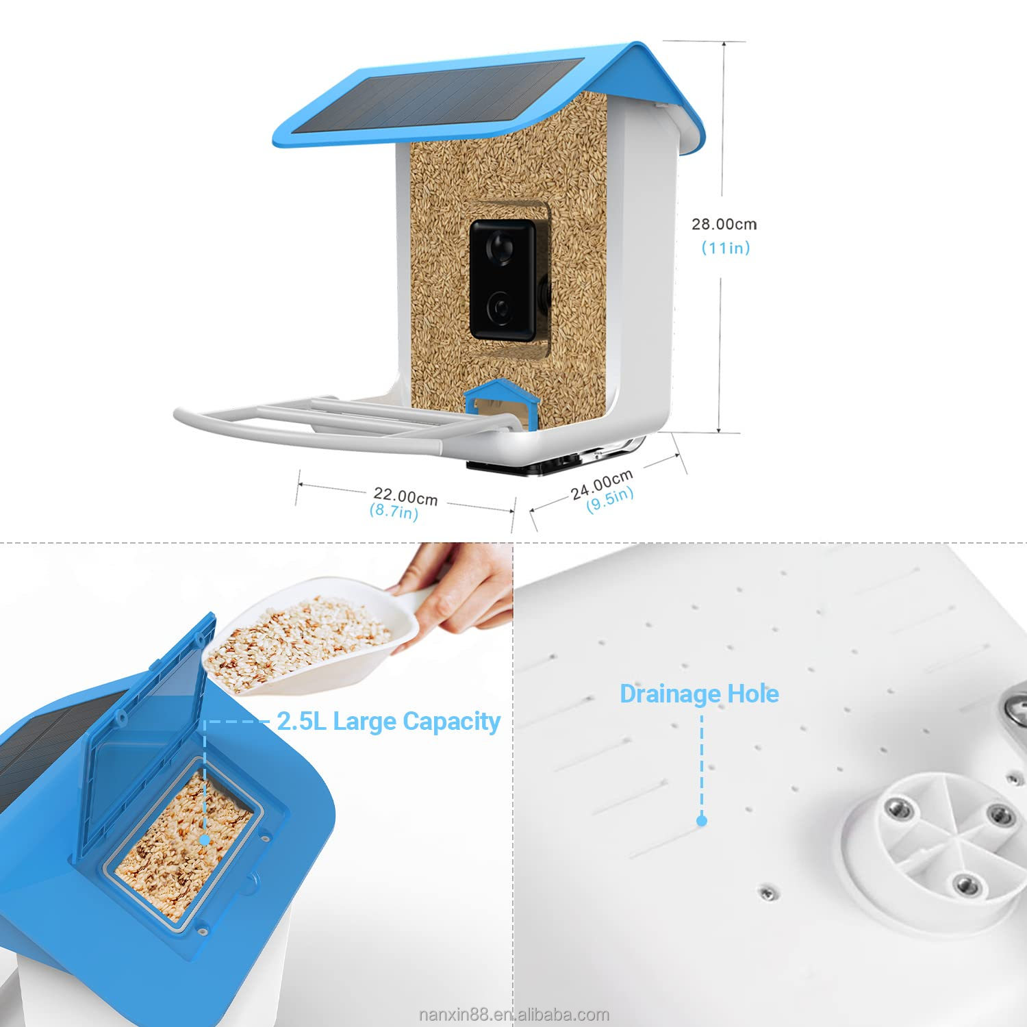 スマートバードフィーダー、1080P HDカメラ、AI認識、 - Bird Feeder Camera Wifi Smart Ai のレビューと価格