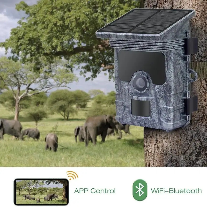 ナイトビジョンハンティングカメラ 4K WiFiソーラーパネ - Trail Camera Solar Panel Powered のレビューと価格
