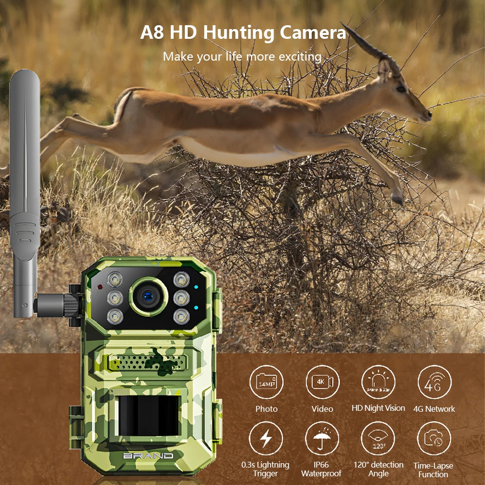ヨーロッパ4G LTEセルラー野生動物ライブストリーミングト - Hunting Game Camera Night Vision No Glow のレビューと価格