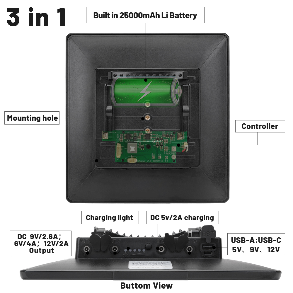 大容量ソーラーパワーパック,ip66タイプc,急速充電ソーラ - Trail Camera Solar Panel Powered のレビューと価格