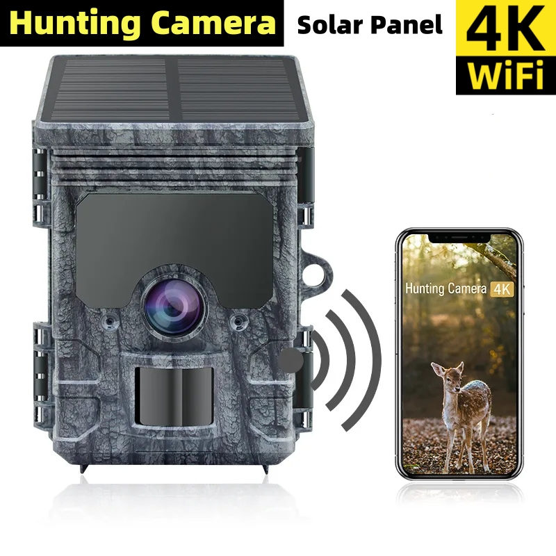 ハンティングカメラ 4K WiFi ソーラーパネル駆動 トレ - Trail Camera Solar Panel Powered のレビューと価格