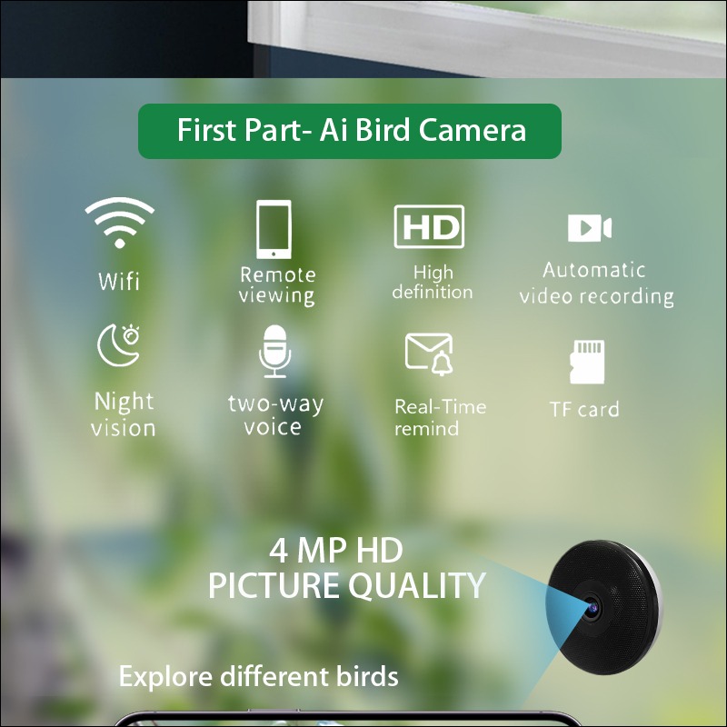 AI鳥認識スマートバードフィーダーカメラ双方向音声インターコ - Bird Feeder Camera Wifi Smart Ai のレビューと価格